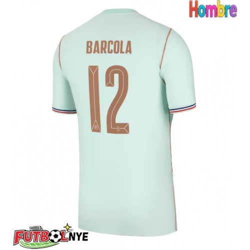 Camiseta Francia Bradley Barcola #12 Visitante Equipación Mundial 2026 manga corta